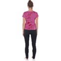 Pink Circuit Pattern Short Sleeve Sports Top  View2