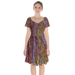 Neurobiology Short Sleeve Bardot Dress by BangZart