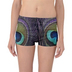 Peacock Feather Boyleg Bikini Bottoms by BangZart