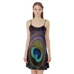 Peacock Feather Satin Night Slip by BangZart