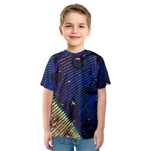 Peacock Feather Retina Mac Kids  Sport Mesh Tee by BangZart