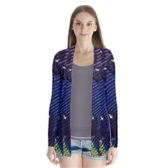 Peacock Feather Retina Mac Drape Collar Cardigan by BangZart