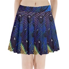 Peacock Feather Retina Mac Pleated Mini Skirt by BangZart