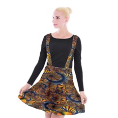 Pattern Bright Suspender Skater Skirt by BangZart