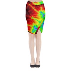 Misc Fractals Midi Wrap Pencil Skirt by BangZart