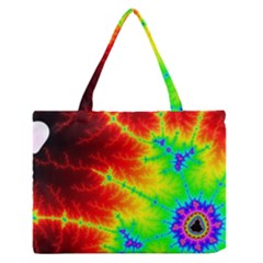 Misc Fractals Medium Zipper Tote Bag by BangZart