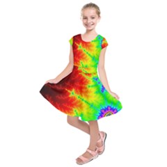 Misc Fractals Kids  Short Sleeve Dress by BangZart