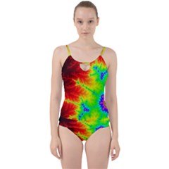 Misc Fractals Cut Out Top Tankini Set