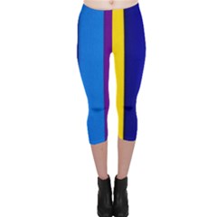 Paper Rainbow Colorful Colors Capri Leggings  by paulaoliveiradesign