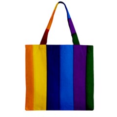 Paper Rainbow Colorful Colors Zipper Grocery Tote Bag