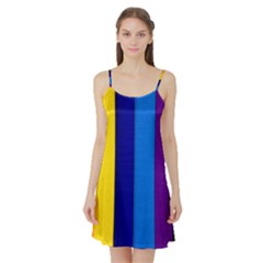 Paper Rainbow Colorful Colors Satin Night Slip by paulaoliveiradesign