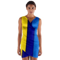 Paper Rainbow Colorful Colors Wrap Front Bodycon Dress by paulaoliveiradesign