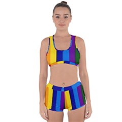 Paper Rainbow Colorful Colors Racerback Boyleg Bikini Set by paulaoliveiradesign