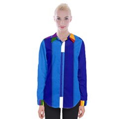 Paper Rainbow Colorful Colors Womens Long Sleeve Shirt