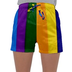 Paper Rainbow Colorful Colors Sleepwear Shorts