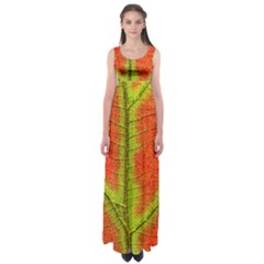 Nature Leaves Empire Waist Maxi Dress by BangZart