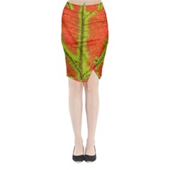 Nature Leaves Midi Wrap Pencil Skirt by BangZart