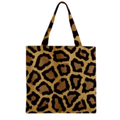 Leopard Zipper Grocery Tote Bag by BangZart