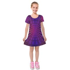 Matrix Kids  Short Sleeve Velvet Dress by BangZart