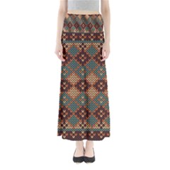 Knitted Pattern Full Length Maxi Skirt by BangZart