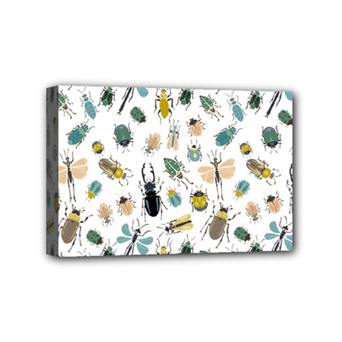 Insect Animal Pattern Mini Canvas 6  X 4  by BangZart