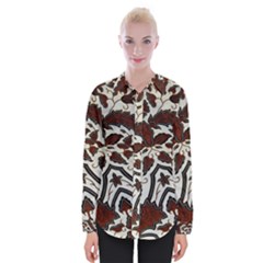 Javanese Batik Womens Long Sleeve Shirt