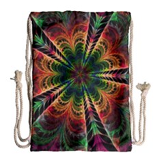 Kaleidoscope Patterns Colors Drawstring Bag (large)