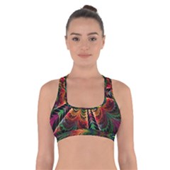 Kaleidoscope Patterns Colors Cross Back Sports Bra