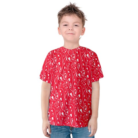 Heart Pattern Kids  Cotton Tee by BangZart