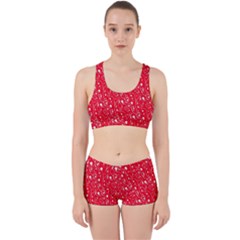 Heart Pattern Work It Out Sports Bra Set