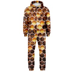 Honey Honeycomb Pattern Hooded Jumpsuit (men)  by BangZart