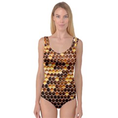 Honey Honeycomb Pattern Princess Tank Leotard  by BangZart