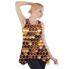 Honey Honeycomb Pattern Side Drop Tank Tunic by BangZart