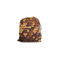 Honey Honeycomb Pattern Drawstring Pouches (xs)  by BangZart