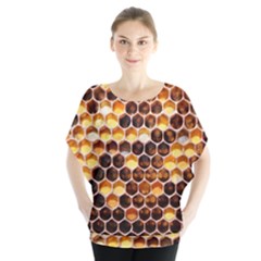 Honey Honeycomb Pattern Blouse