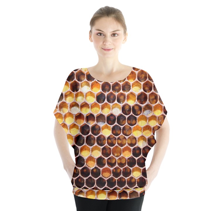 Honey Honeycomb Pattern Blouse