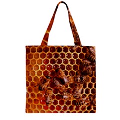 Honey Bees Zipper Grocery Tote Bag by BangZart