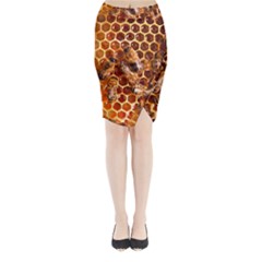 Honey Bees Midi Wrap Pencil Skirt by BangZart