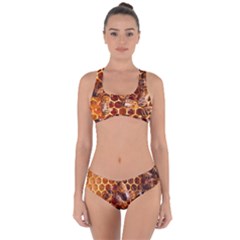 Honey Bees Criss Cross Bikini Set by BangZart