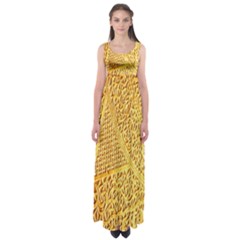 Gold Pattern Empire Waist Maxi Dress by BangZart