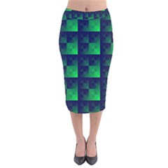 Fractal Velvet Midi Pencil Skirt by BangZart