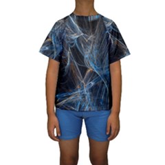 Fractal Tangled Minds Kids  Short Sleeve Swimwear by BangZart