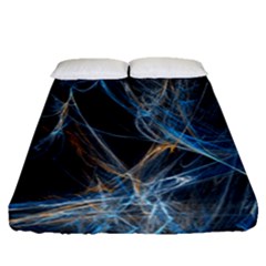 Fractal Tangled Minds Fitted Sheet (queen Size) by BangZart