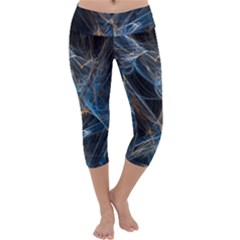 Fractal Tangled Minds Capri Yoga Leggings by BangZart