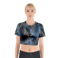 Fractal Tangled Minds Cotton Crop Top by BangZart