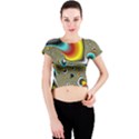 Fractals Random Bluray Crew Neck Crop Top View1