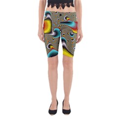 Fractals Random Bluray Yoga Cropped Leggings by BangZart