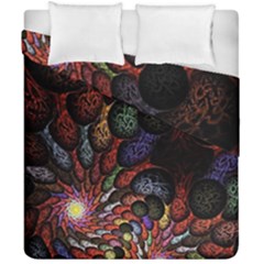 Fractal Swirls Duvet Cover Double Side (california King Size) by BangZart