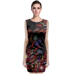 Fractal Swirls Classic Sleeveless Midi Dress by BangZart