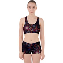 Fractal Swirls Work It Out Sports Bra Set